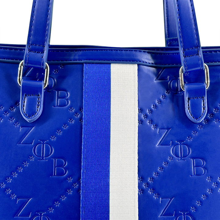 Zeta Embossed Grosgrain Tote