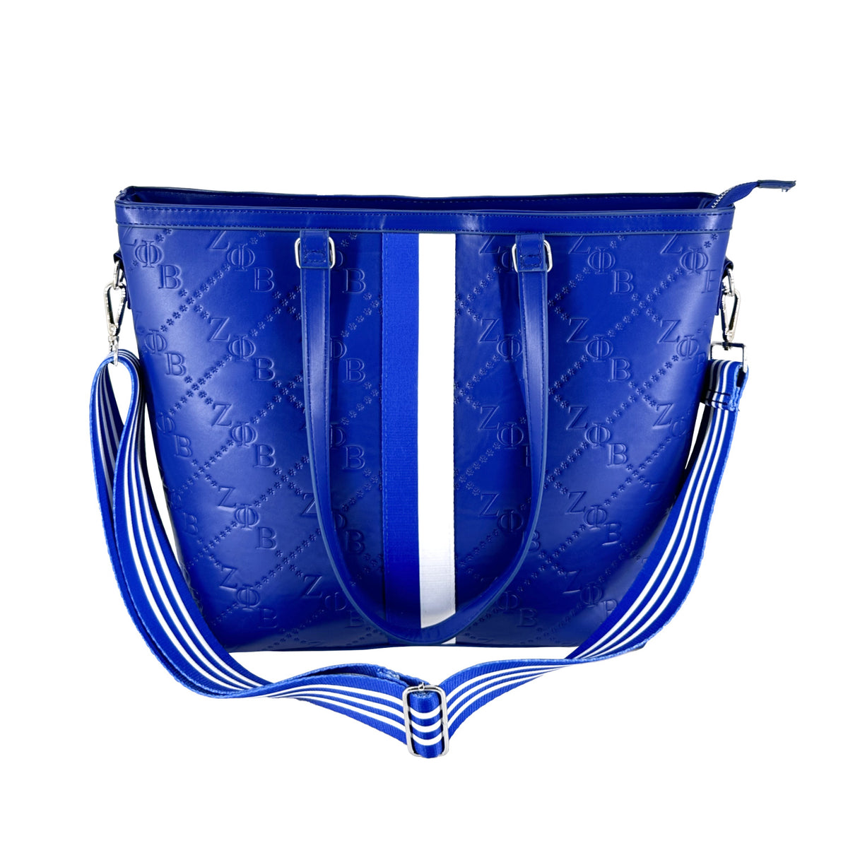 Zeta Embossed Grosgrain Tote