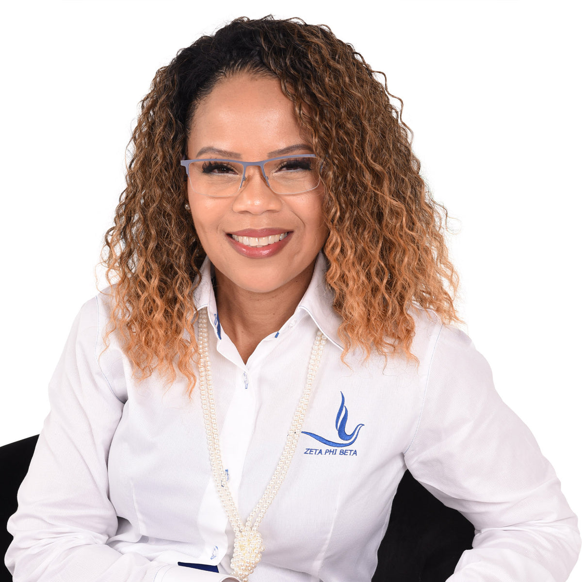 Zeta Phi Beta White Button Down