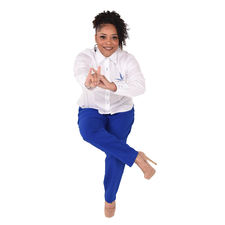 Zeta Phi Beta White Button Down