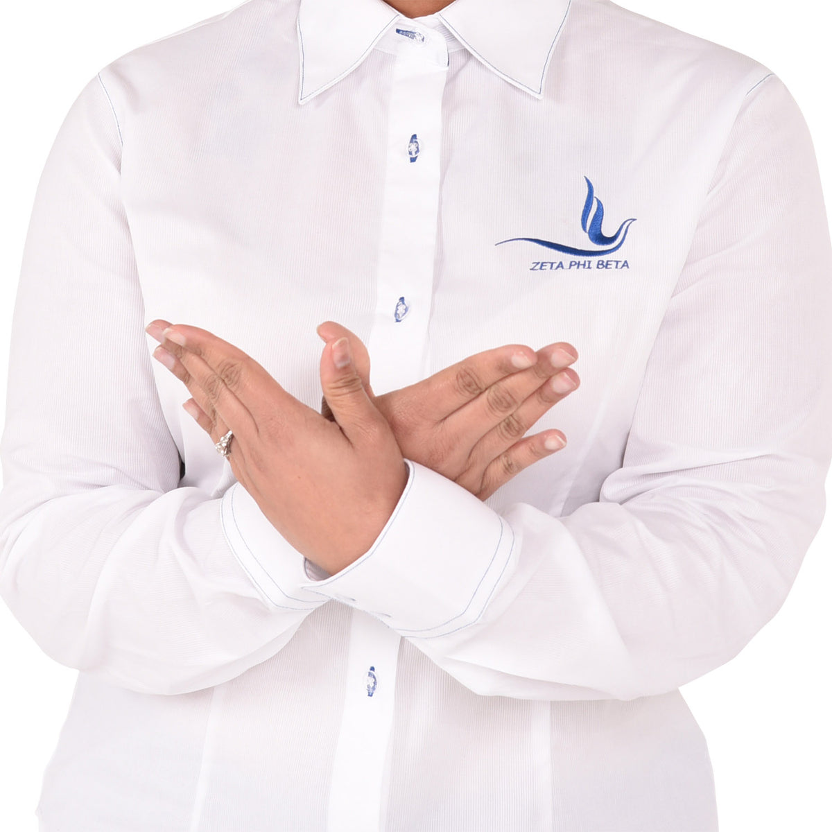 Zeta Phi Beta White Button Down