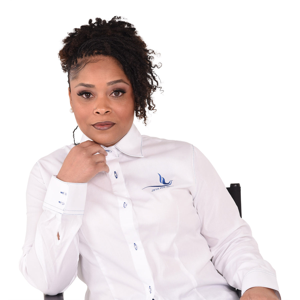 Zeta Phi Beta White Button Down