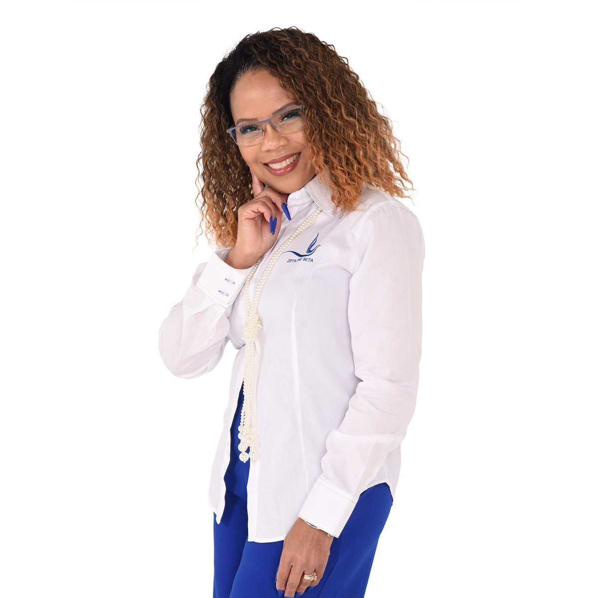 Zeta Phi Beta White Button Down