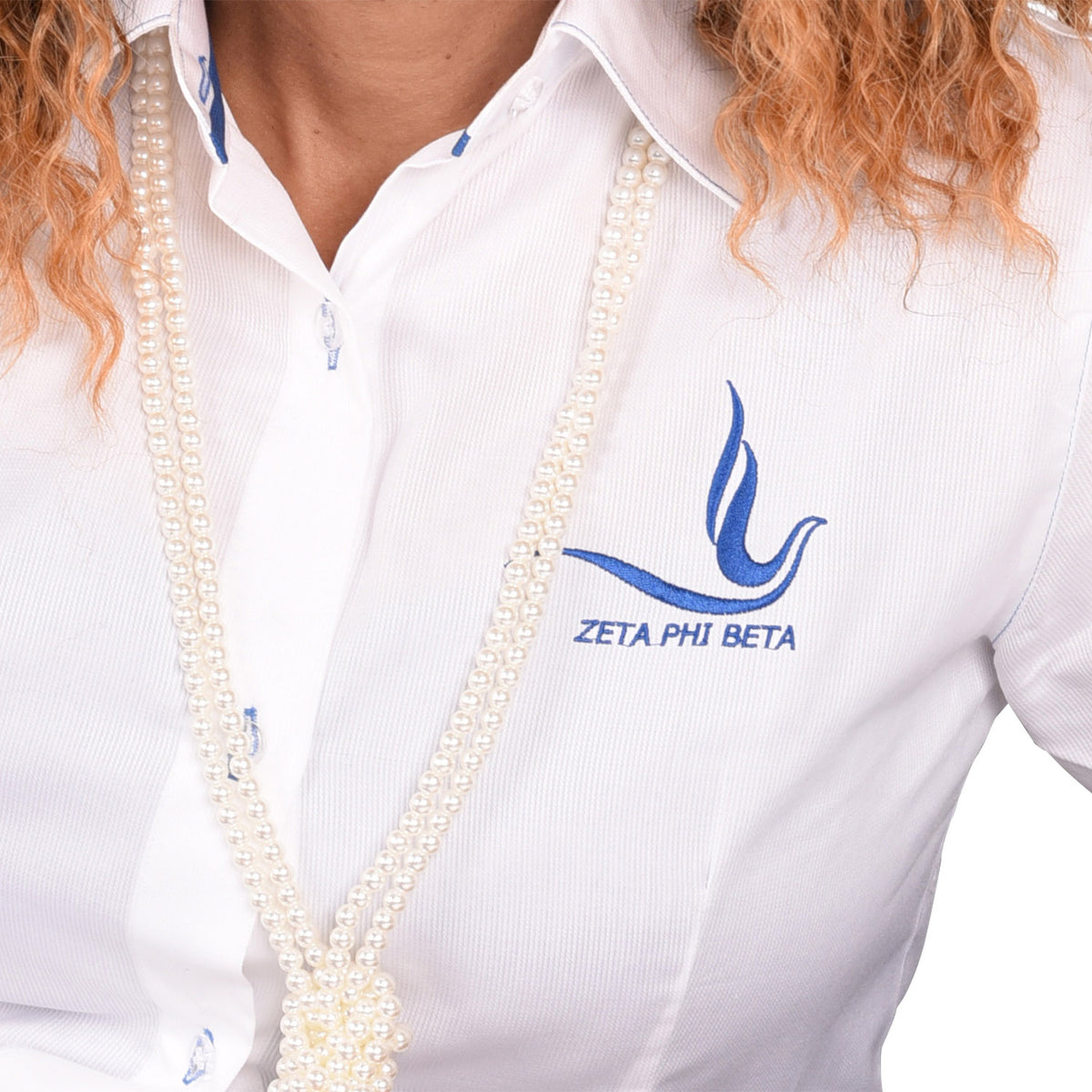 Zeta Phi Beta White Button Down